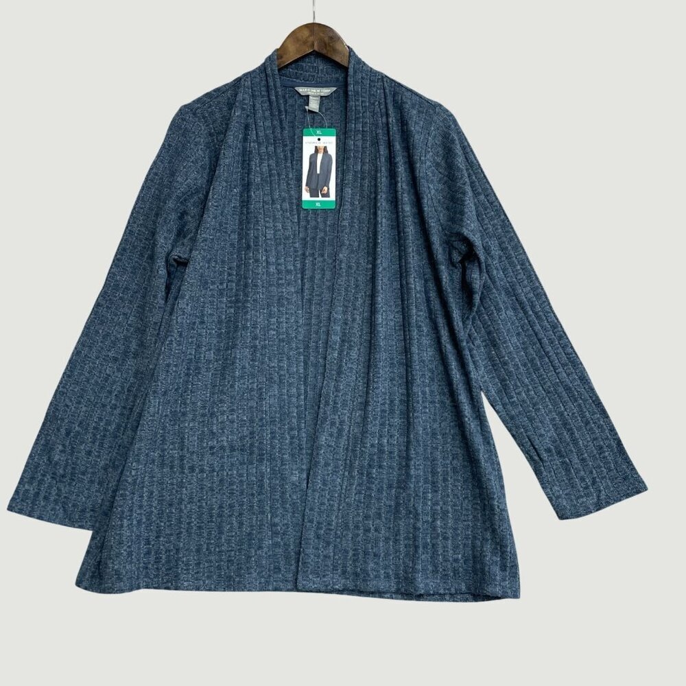 Marc New york Andrew Marc Women's XL Blue Open Front Cardigan Sweater  JCK119